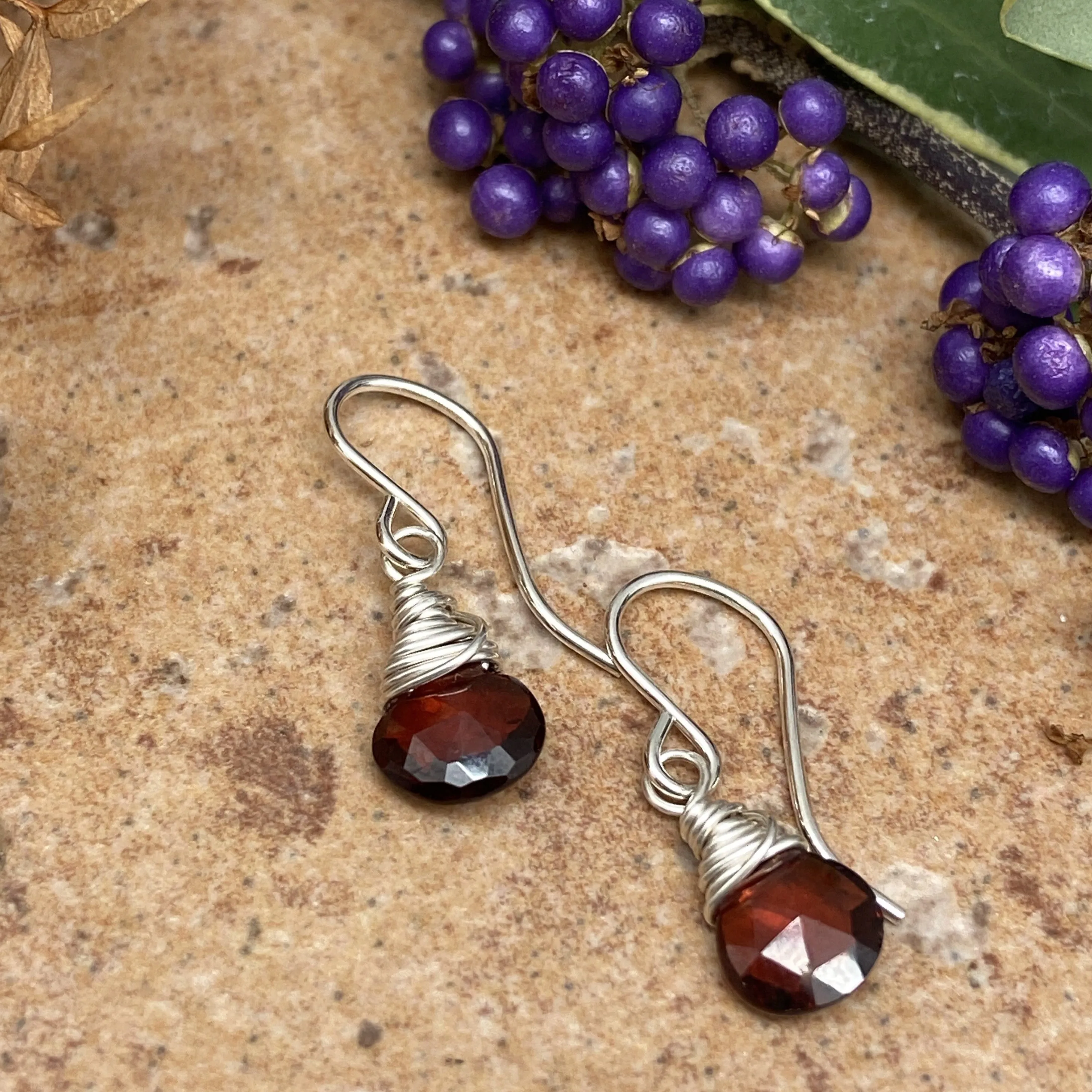 Gemstone Drop Earrings