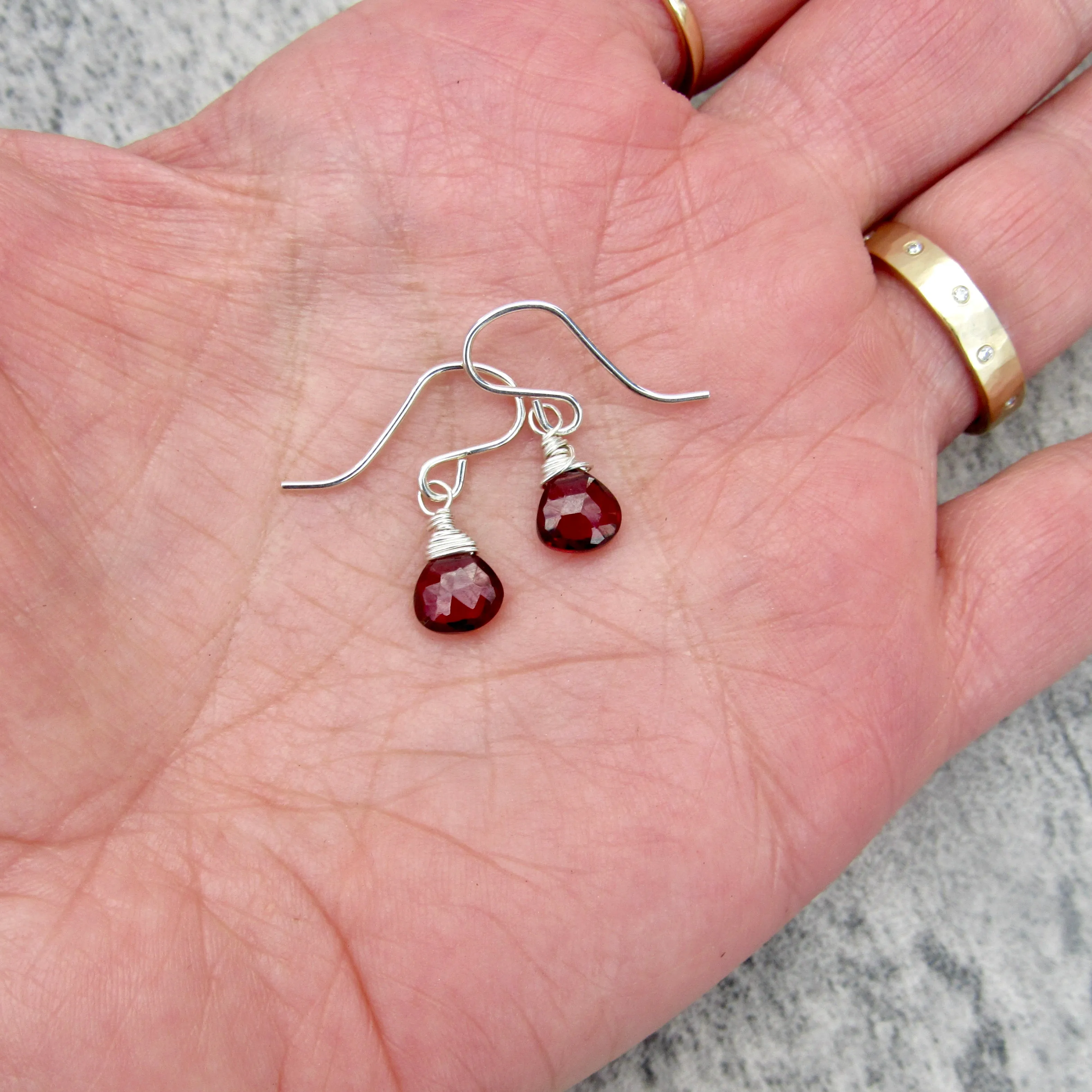 Gemstone Drop Earrings