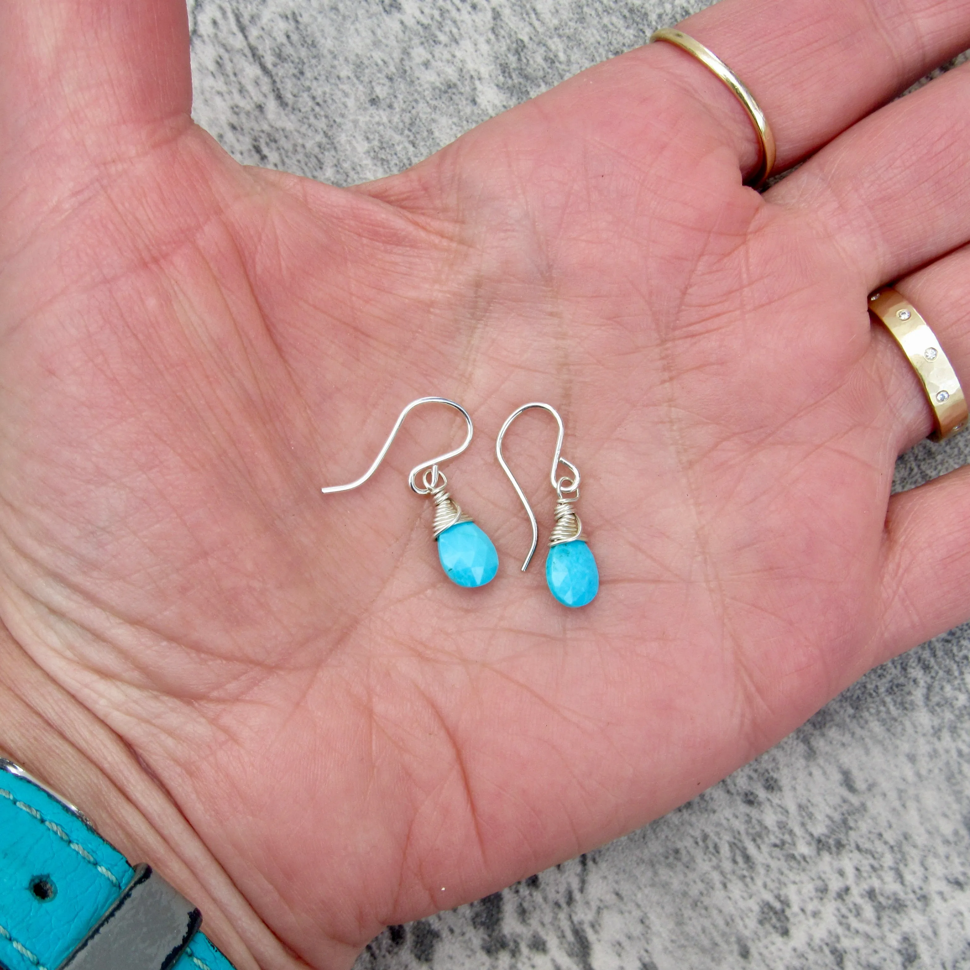 Gemstone Drop Earrings