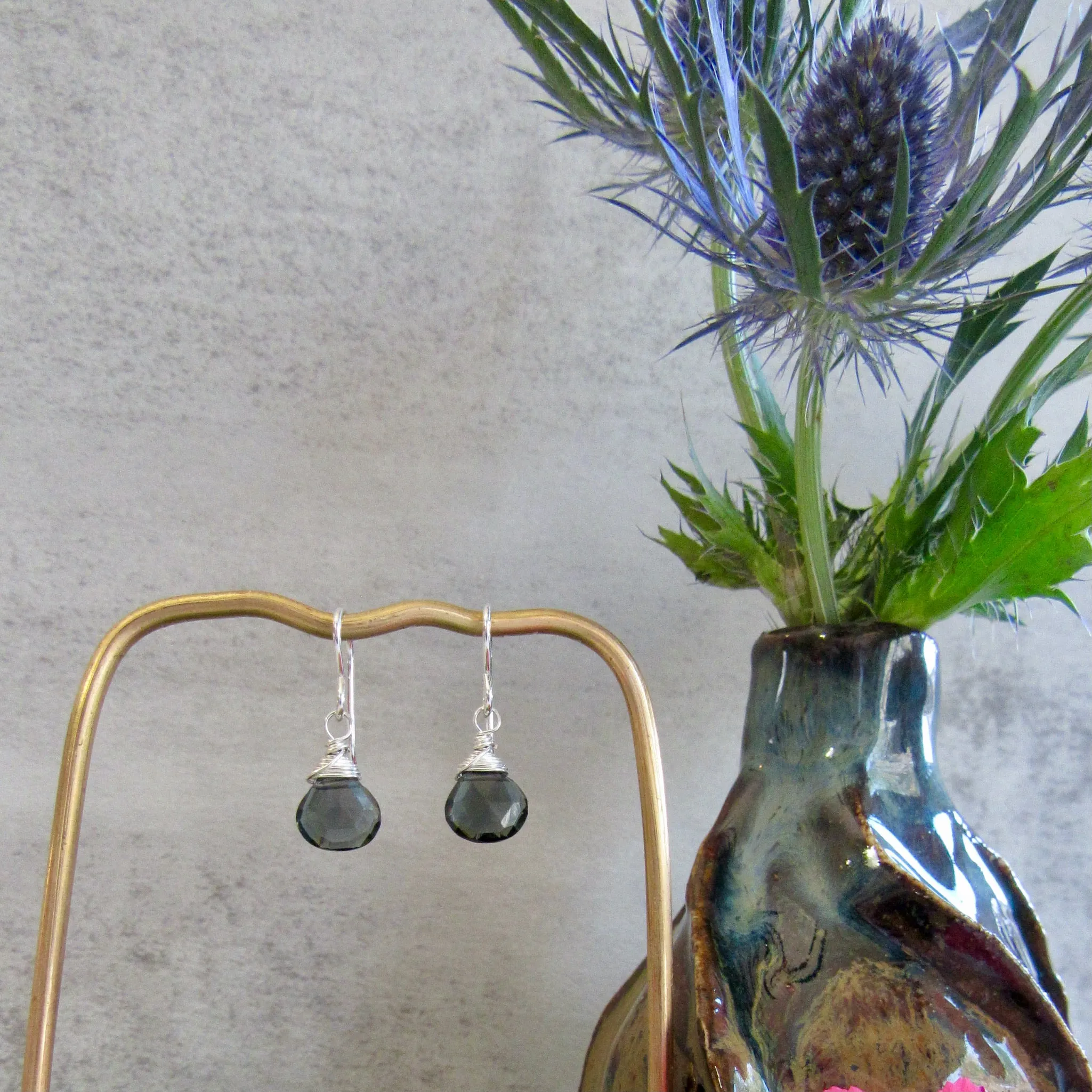 Gemstone Drop Earrings