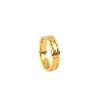 Gold Wedding Band - A Good Thing - Solid 18 Karat Amber Hue Gold Wedding Band