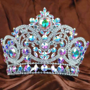 Gorgeous Crystal Tiara Brides Diadem Flower Beauty Pageant Crown