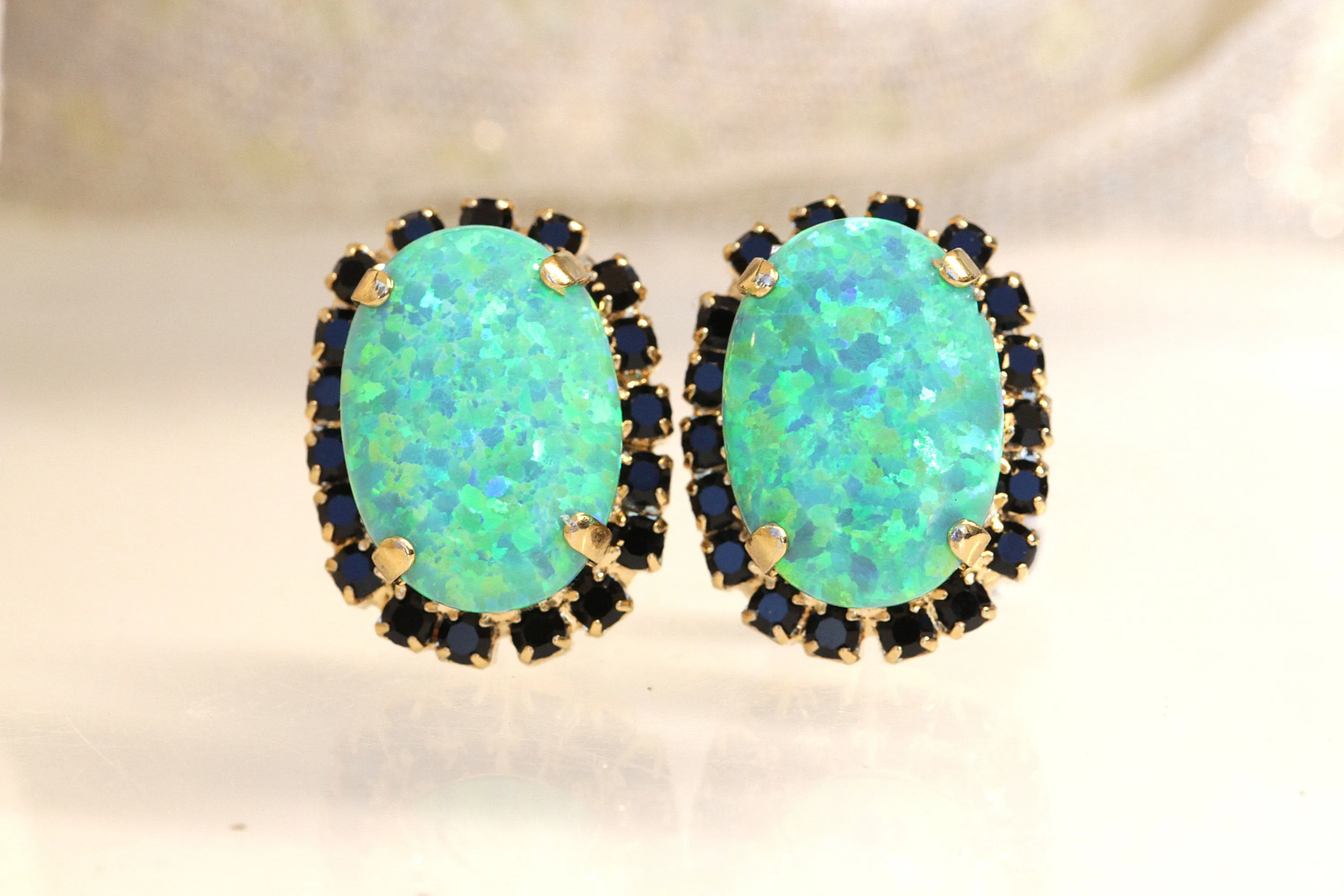 GREEN OPAL Earrings