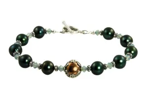 Green Pacific Opal Pearl Beaded Bracelets