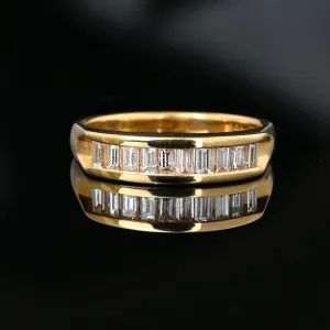 Half Eternity Baguette Diamond Wedding Ring Band