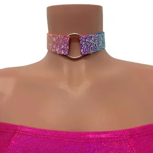 Holographic Ring Choker - Rainbow Avatar