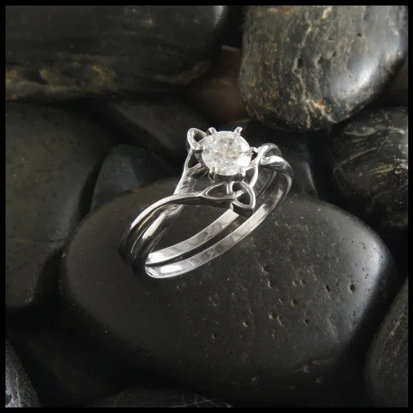 Interlocking Wedding Set with Diamond