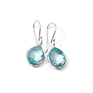 Ippolita Sterling Silver Rock Candy Mini Teardrop Earrings in Blue Topaz