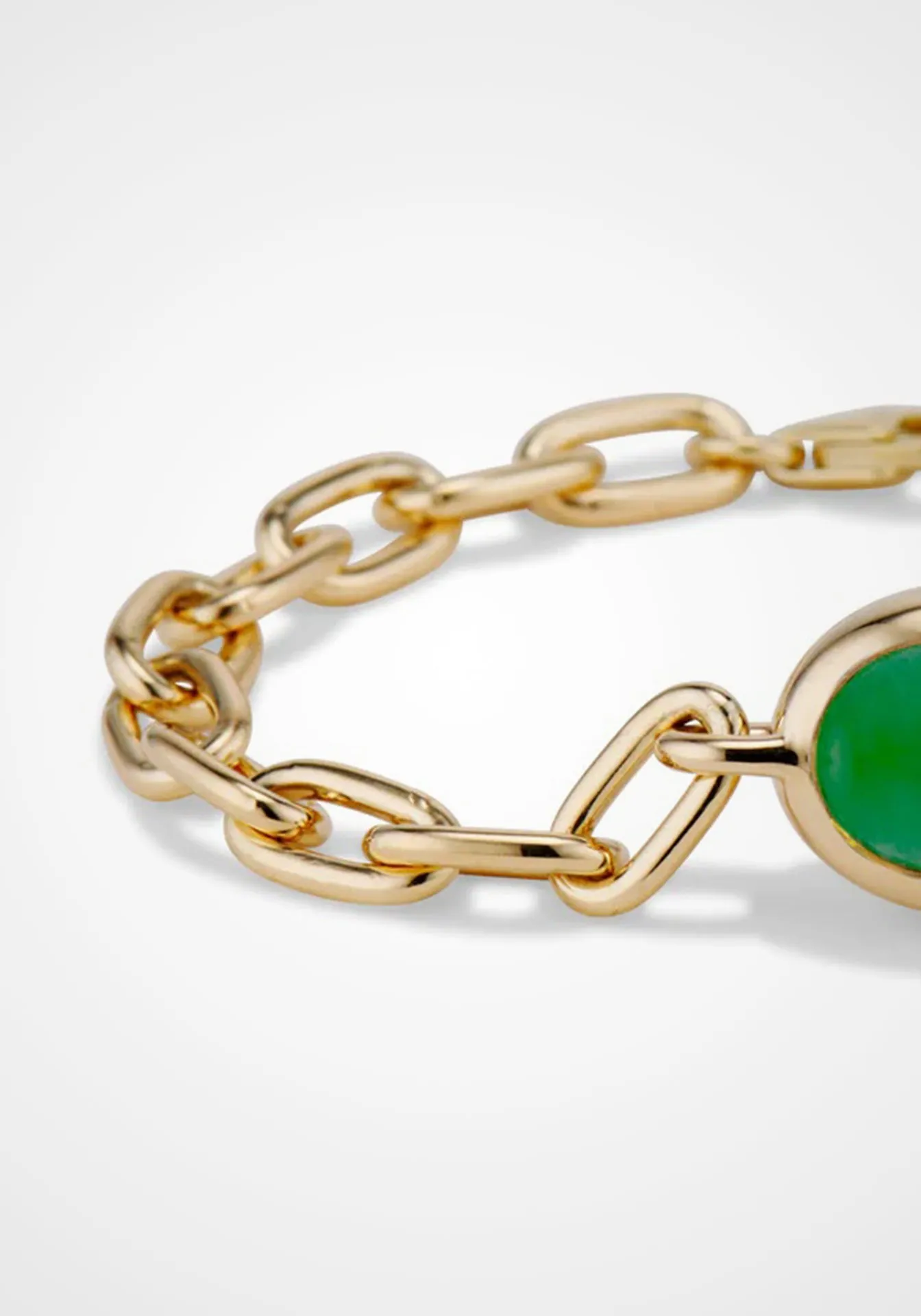 Jade Bubble, 14K Yellow Gold Bracelet