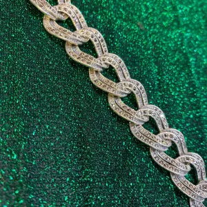 Marcasite Silver Thick Chain Bracelet