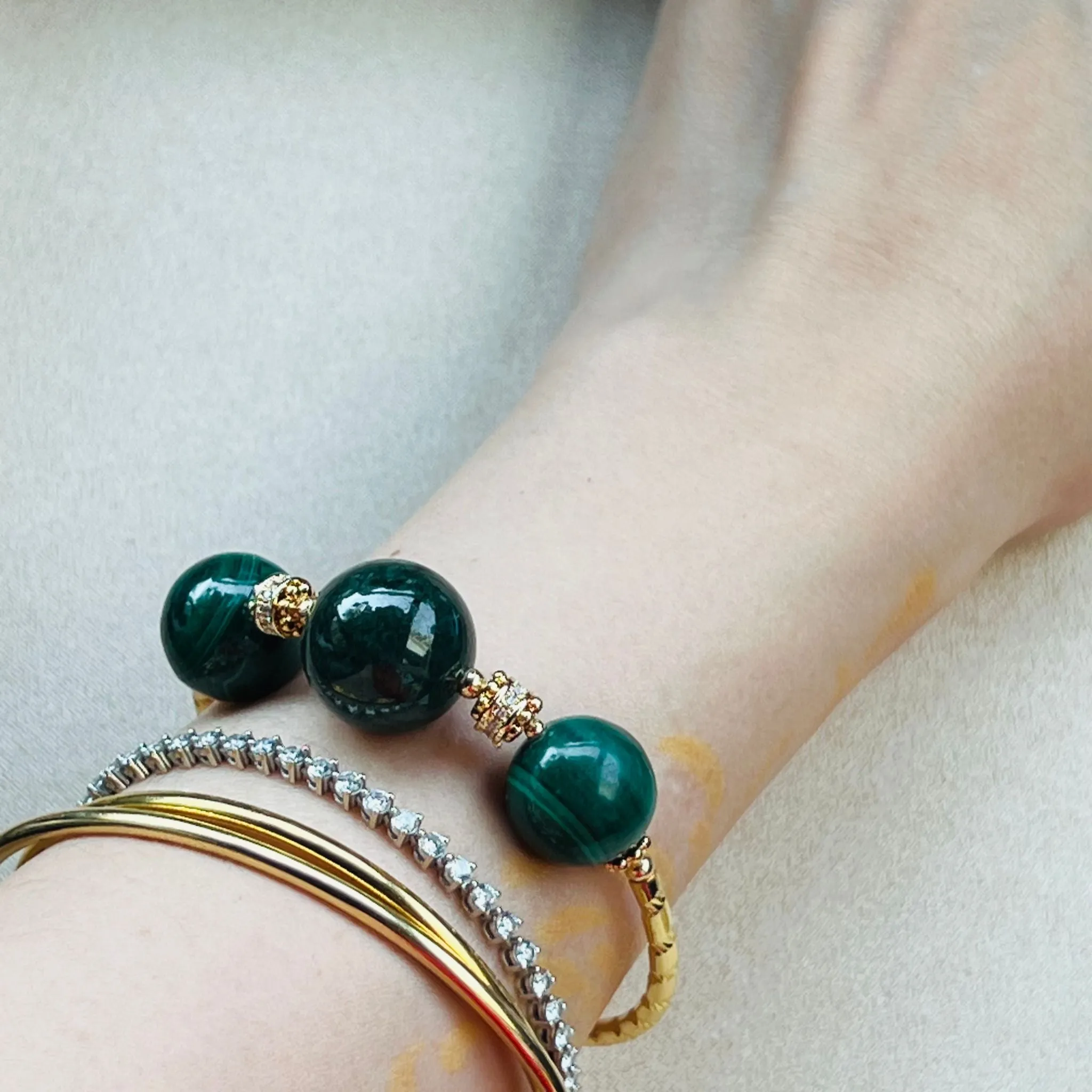 Merry Malachite & Jade Diadem Bracelet