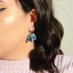 Mini Arch Hoop Earrings - Blue Dream