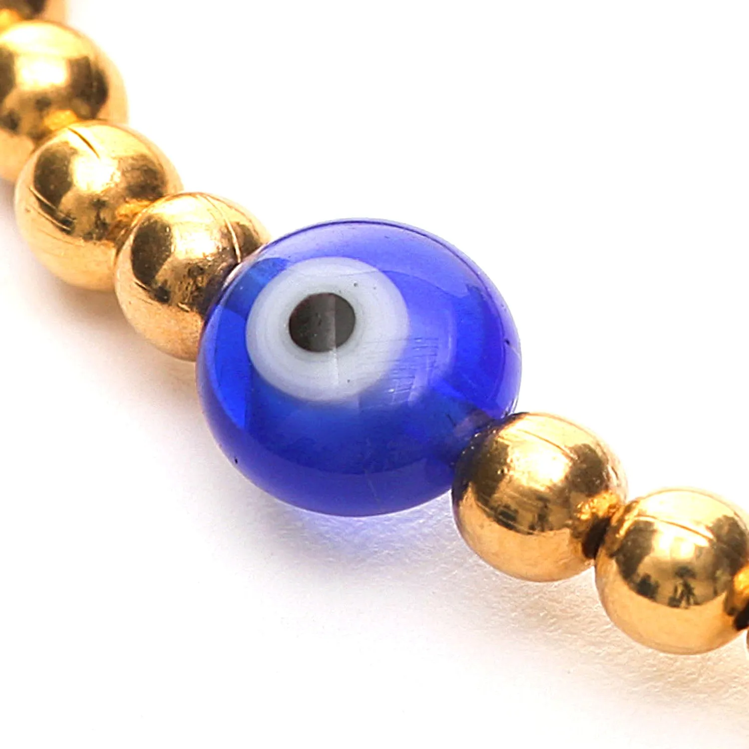 Mini Evil Eye Charm Glass Bead Bracelet