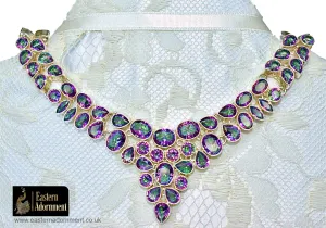 Mystic Topaz Statement Collar Necklace