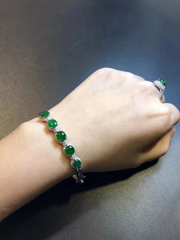 Natural Jade Bracelet Jadeite Bracelet NBT66