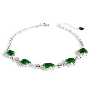 Natural Jade Bracelet Jadeite Gold Bracelet BT12