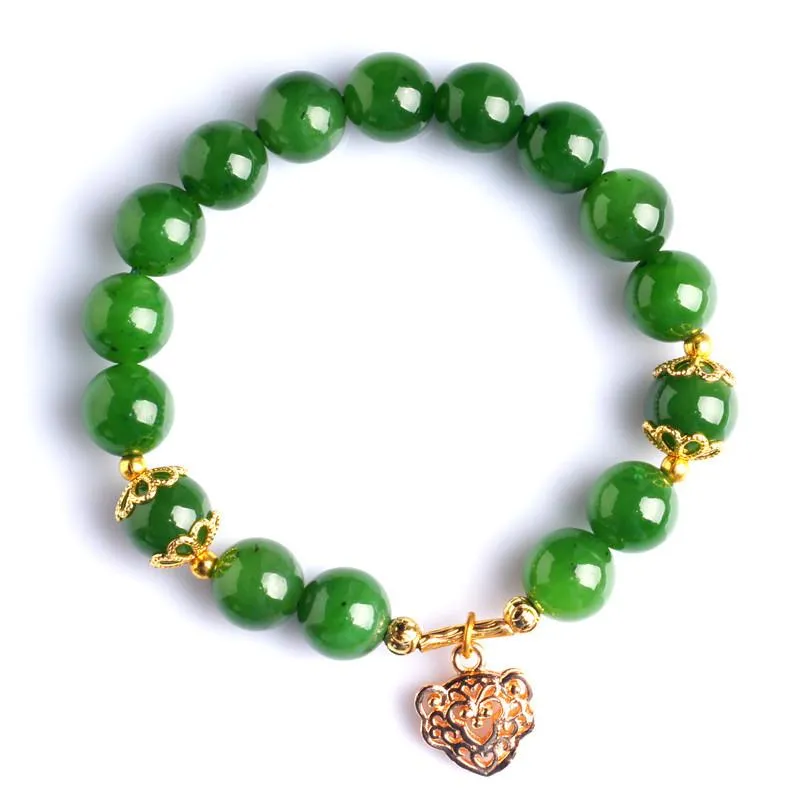 Natural Jade Bracelet Nephrite Alloy Bracelet NB160