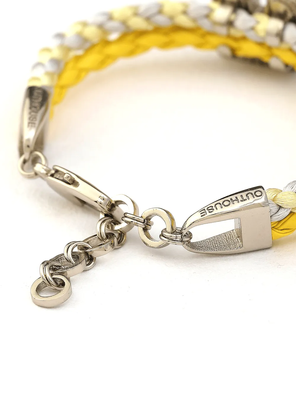 OH Dopamine Bond Bracelet in Chrome Yellow, Silver Finish