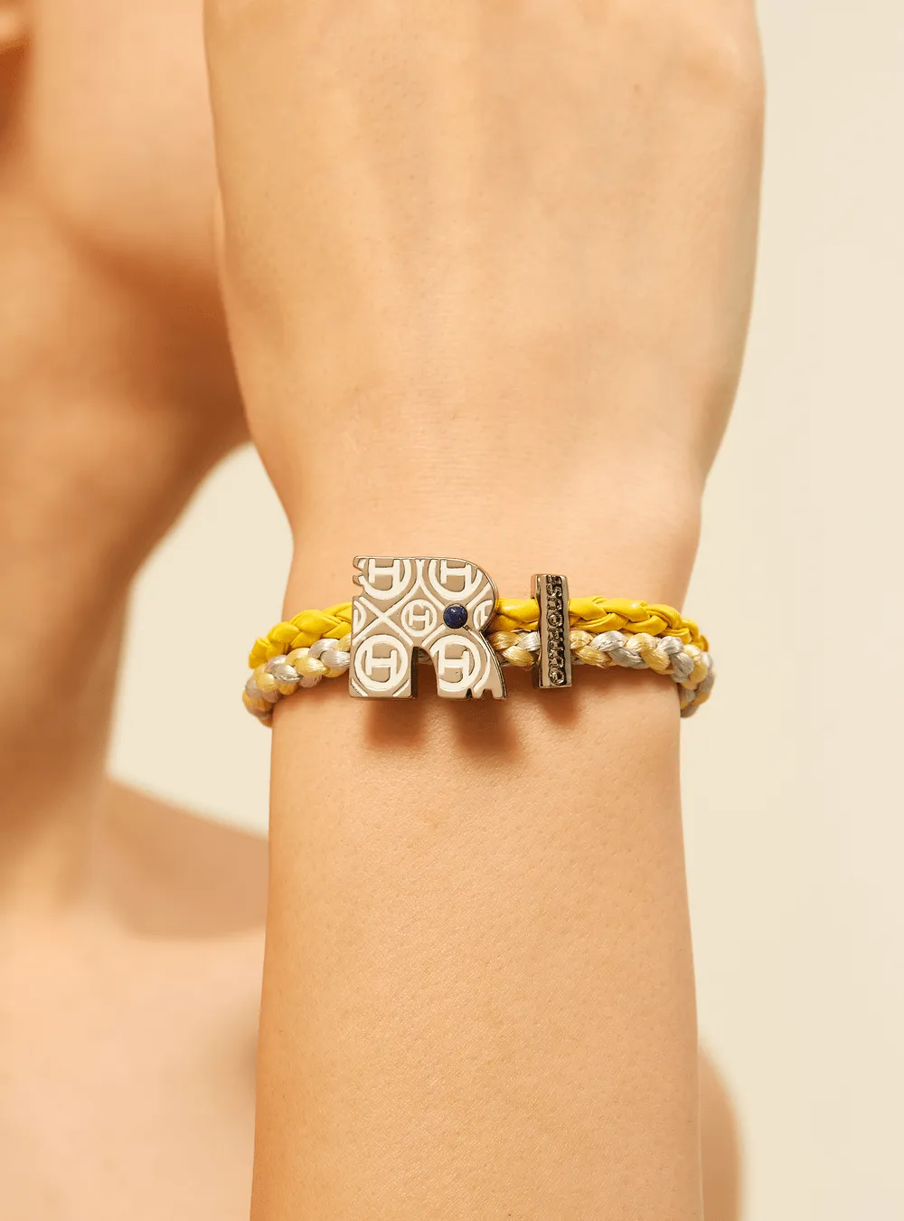 OH Dopamine Bond Bracelet in Chrome Yellow, Silver Finish