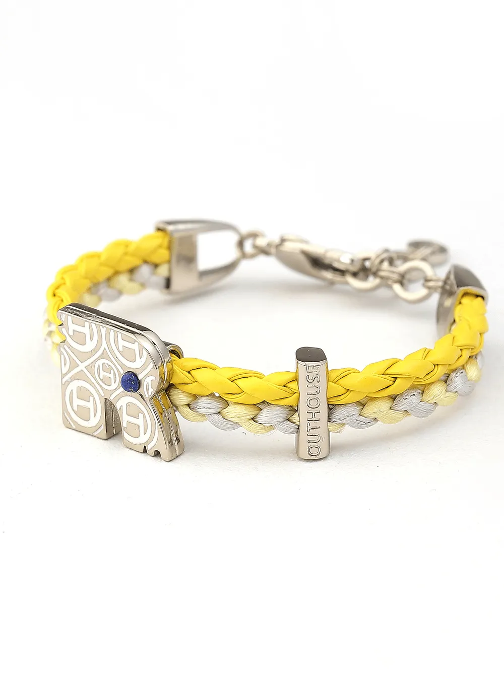 OH Dopamine Bond Bracelet in Chrome Yellow, Silver Finish