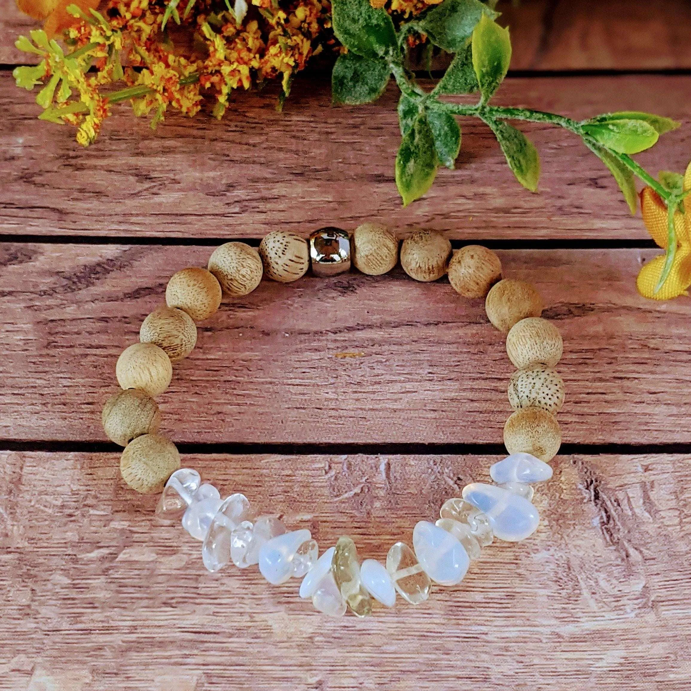 Opal Gemstone Chip Diffuser Bracelet- Creativity Bracelet