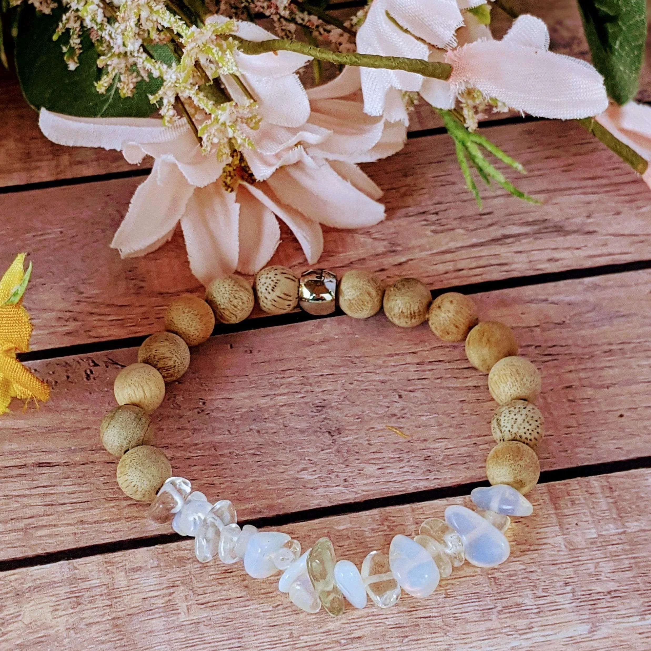 Opal Gemstone Chip Diffuser Bracelet- Creativity Bracelet