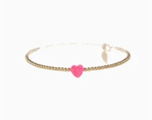 Opal Single Heart Stretch Bracelet