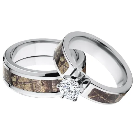 Outdoor RealTree AP Camouflage Wedding Ring Sets