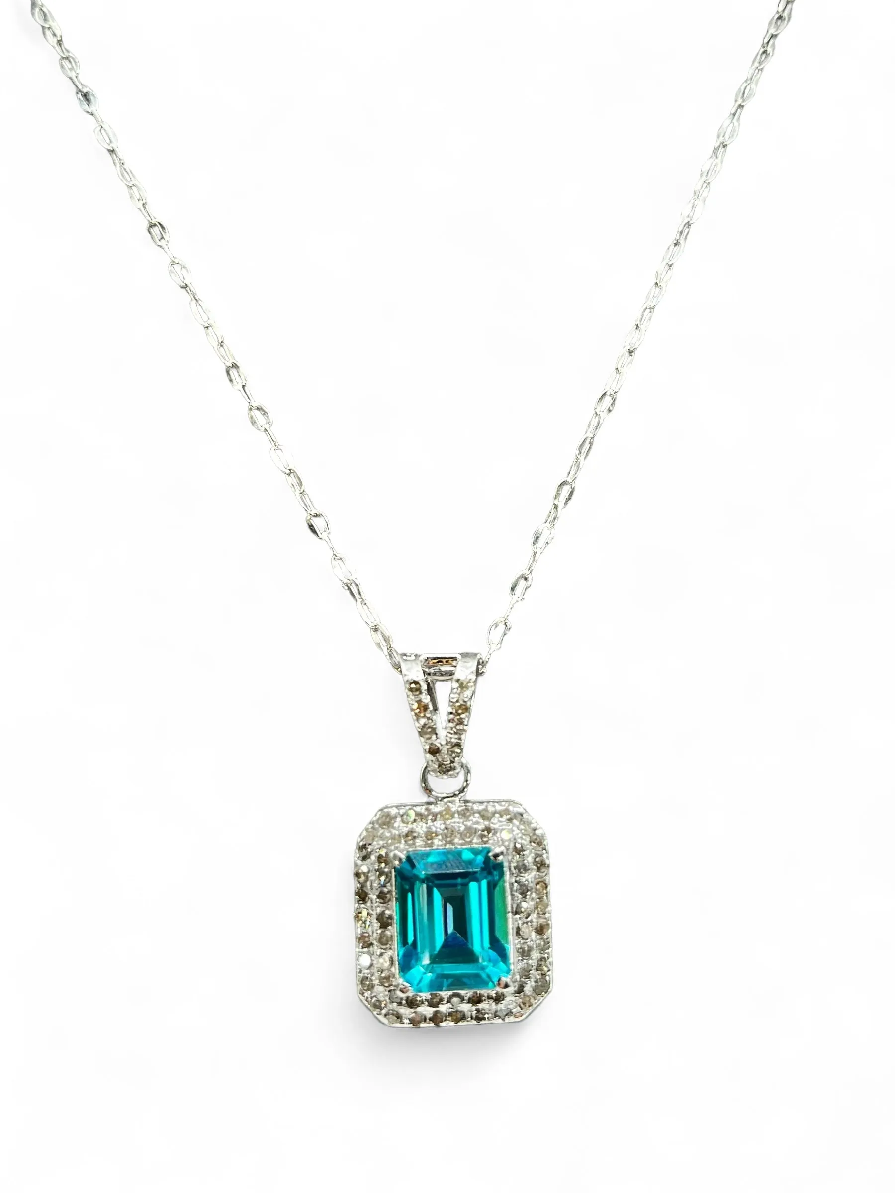 PARAIBA COLORED TOPAZ NECKLACE