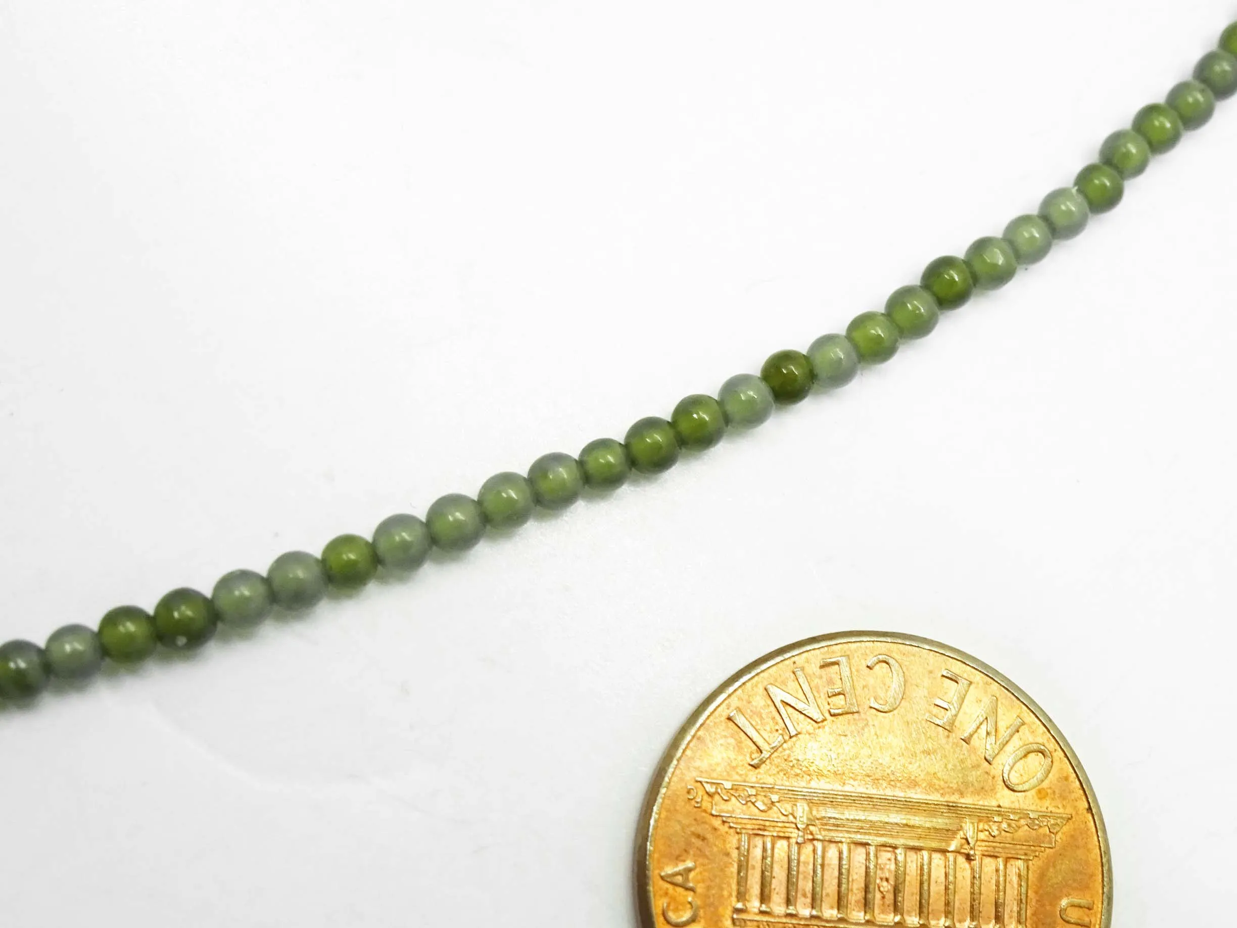 Peridot Faceted Briolette Drop & Bead Necklace with 14k Gold Clasp 17"