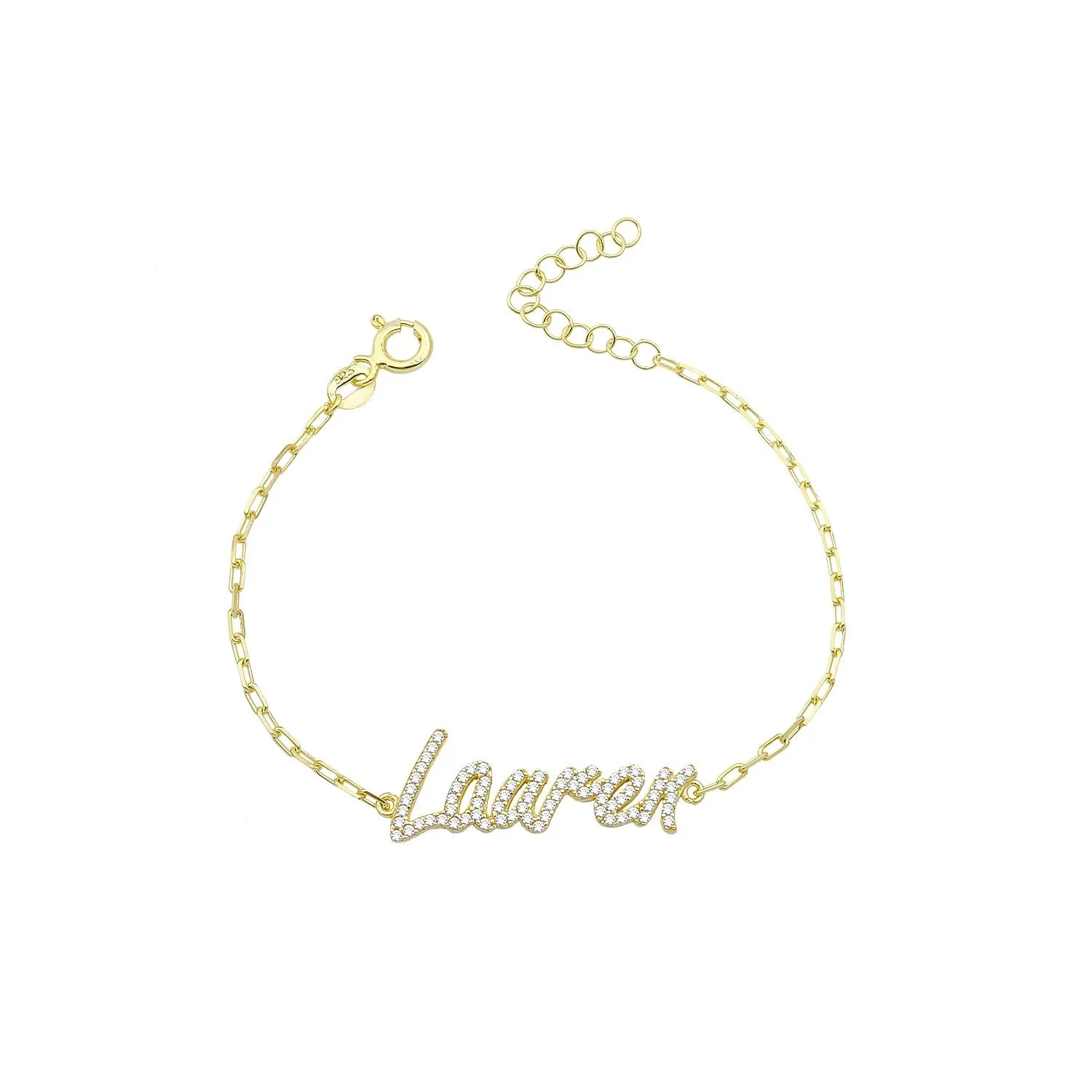 Personalized CZ Name Bracelet