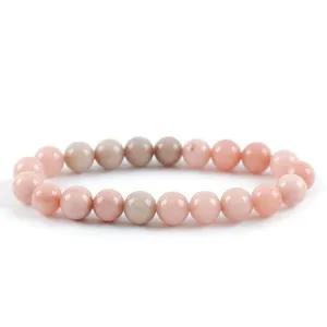 Pink Opal Bracelet for Love and Passion 6 mm Beads Bracelet Round Shape for Reiki Healing and Crystal Healing Stone Semi Precious Gemstones Stretchable Bracelet