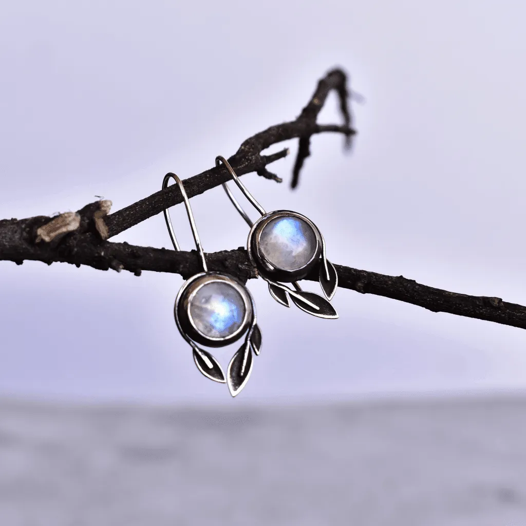 Planet - Moonstone Earrings