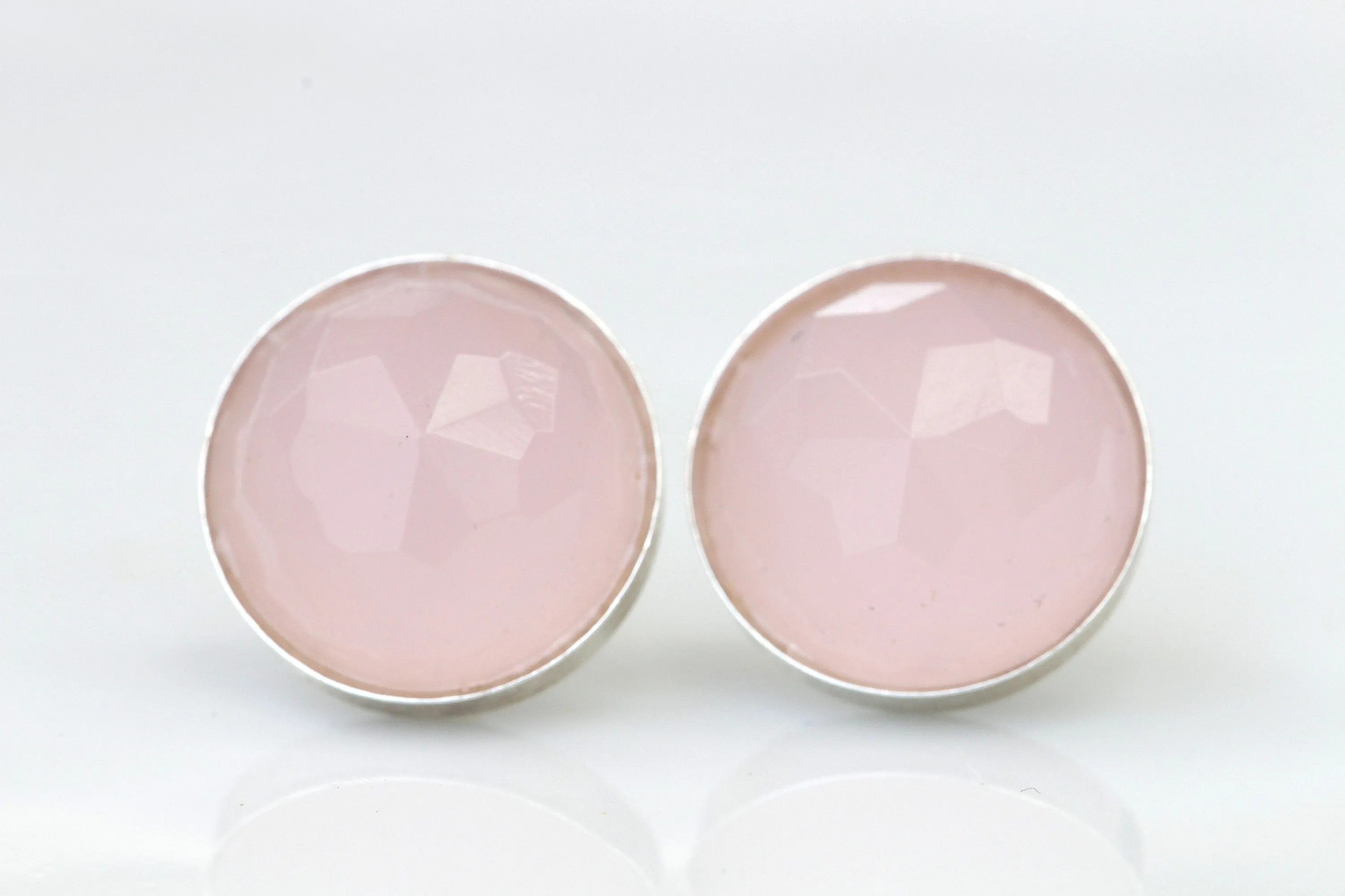 Rose Quartz Stud Earrings