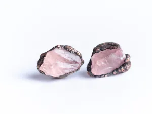 Rose Quartz studs | Rose Quartz earrings