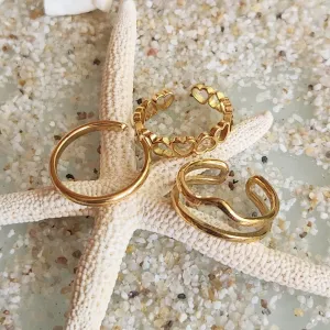 SET OF 3 / BOHO TOE RING - CHOICE OF ROSE GOLD / GOLD & SILVER