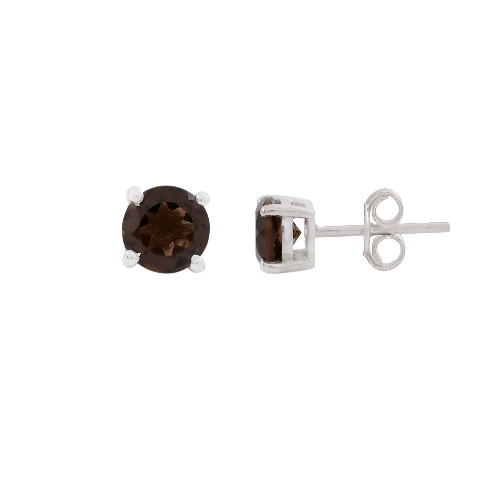 Smoky Quartz Studs Earrings