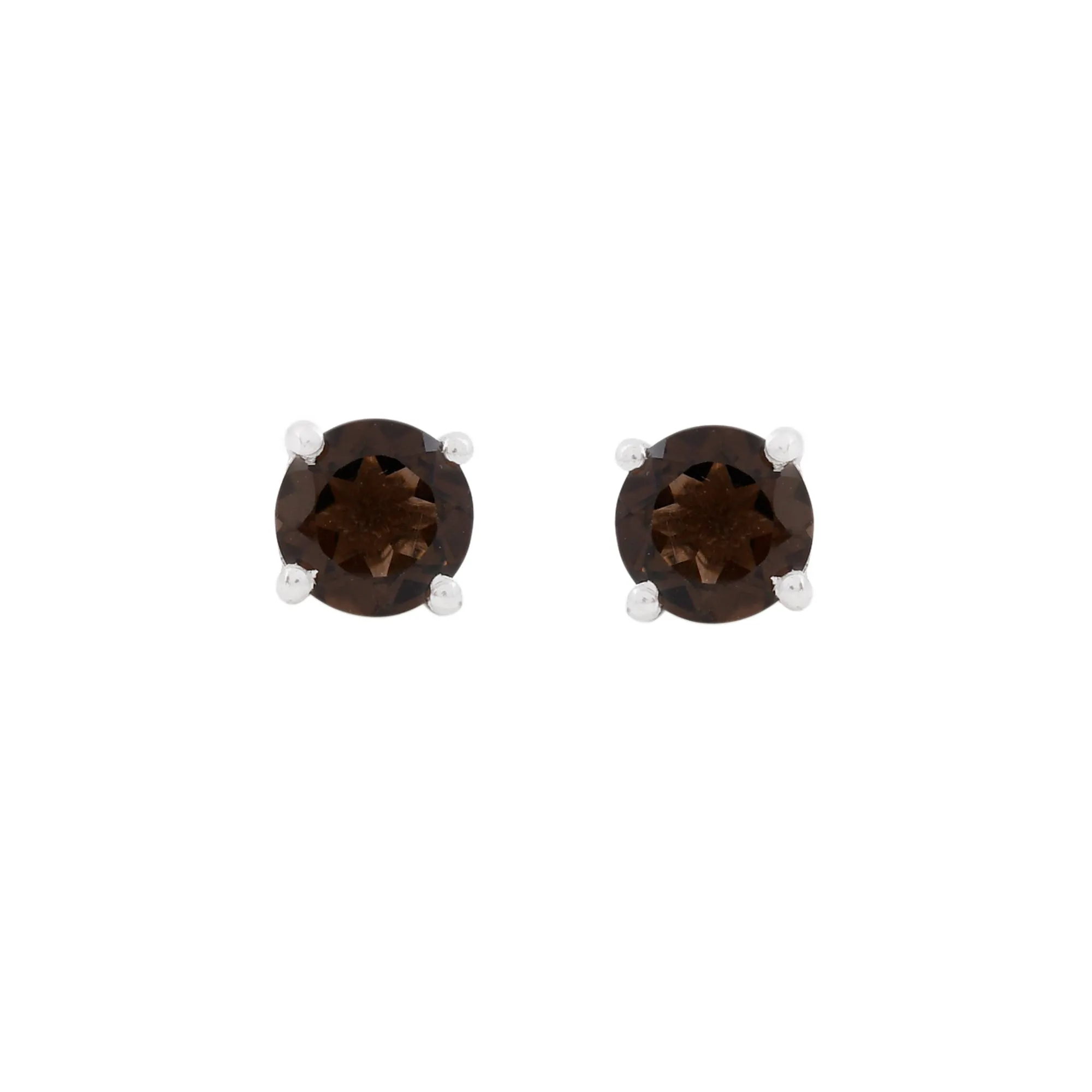 Smoky Quartz Studs Earrings