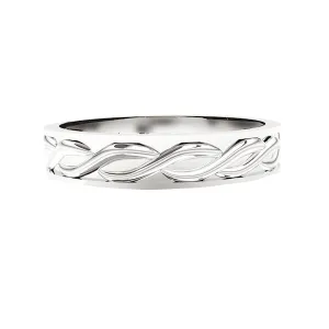 Solid Scottish Edinburgh Celtic Twist Wedding Ring