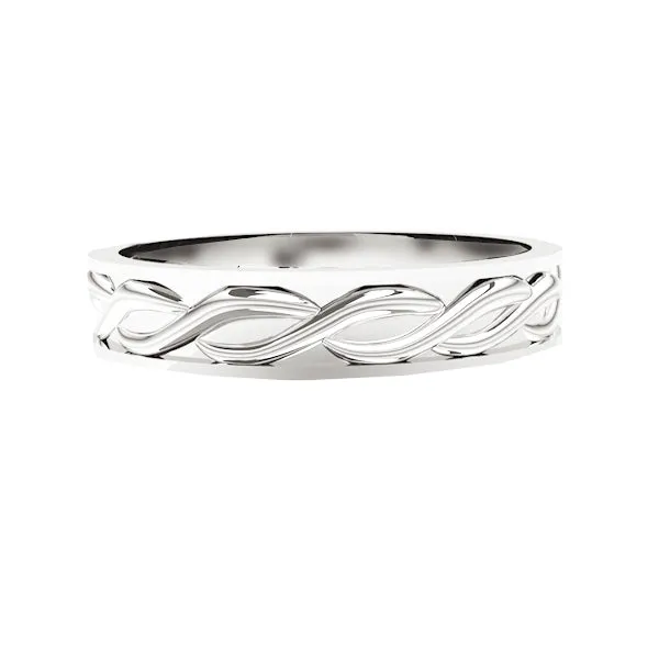 Solid Scottish Edinburgh Celtic Twist Wedding Ring