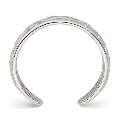 Sterling Silver 4mm Scroll Toe Ring