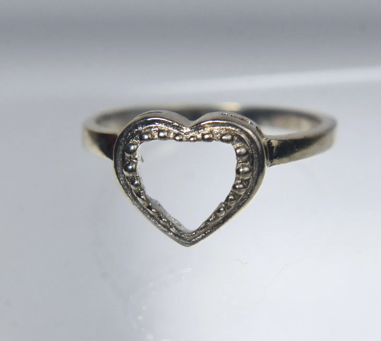 Sterling Silver Open Heart Toe Ring - Size 3.25