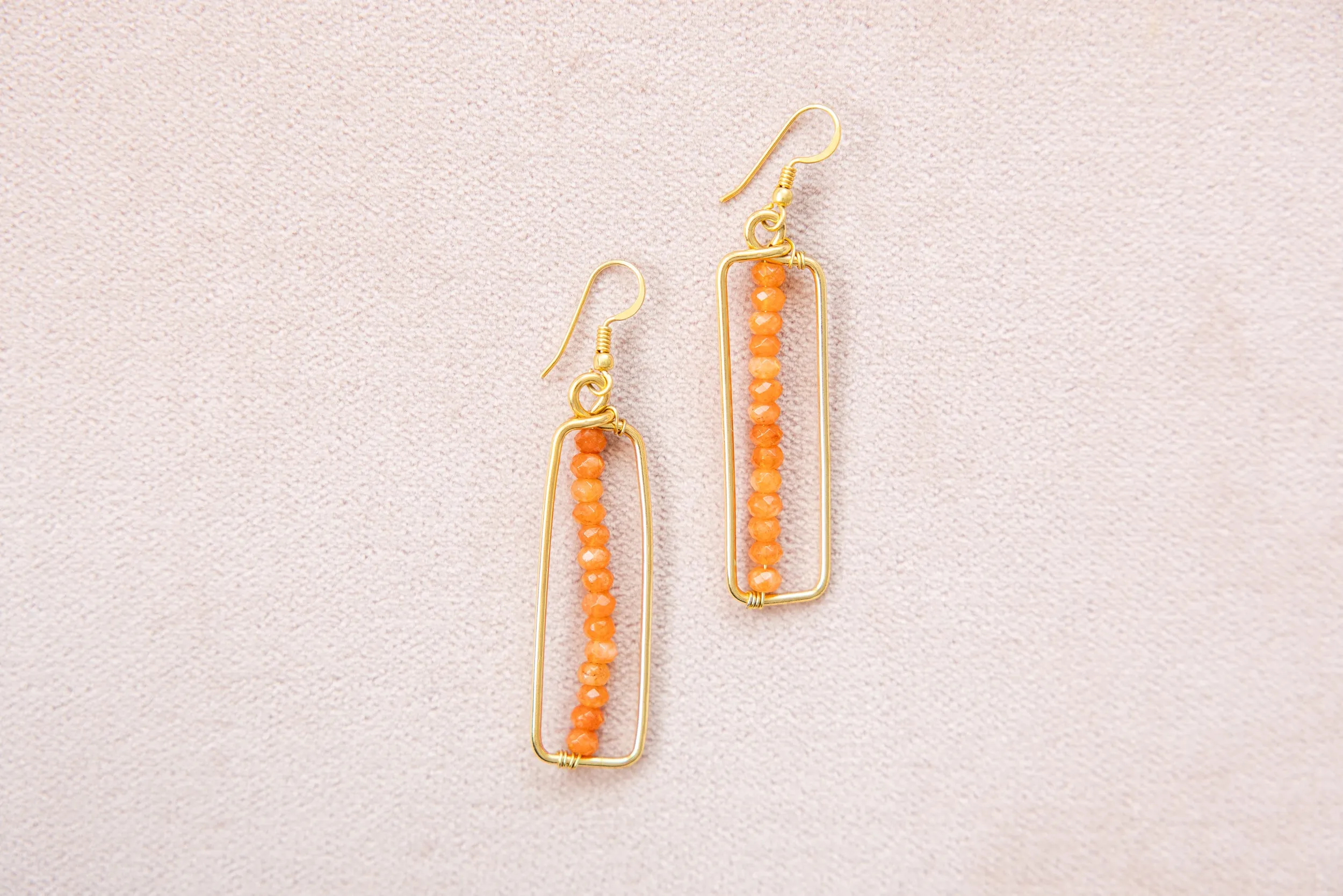 Sunshine Citrus Rectangle Earrings