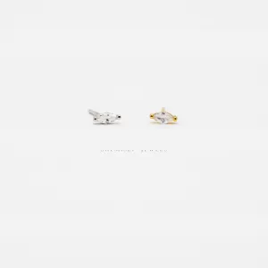 Super Dainty Marquise CZ Studs, White stone, Emerald, Unisex, Gold, Silver SHEMISLI - SS211, SS212, SS274, SS275, SS276, SS277