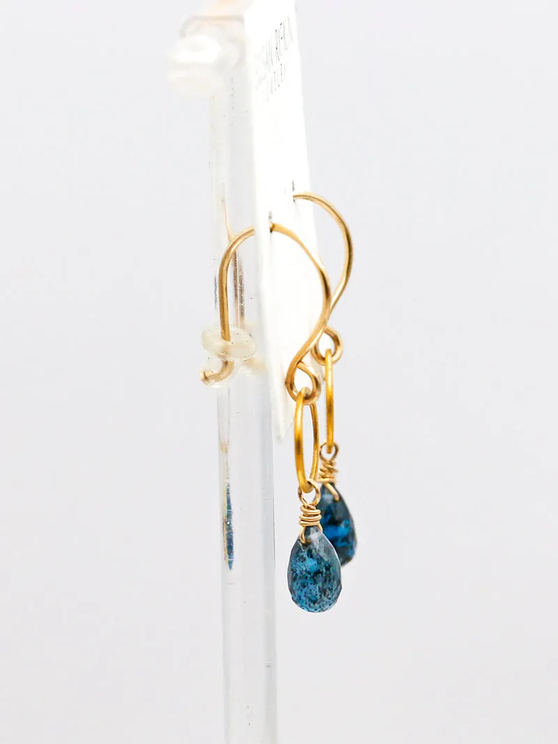 Susan Rifkin London Blue Topaz Teardrop Earrings | 14k Gold Filled