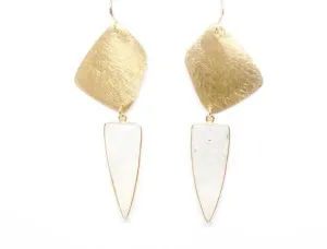 T.  Marie Designs Geometric Moonstone Earring