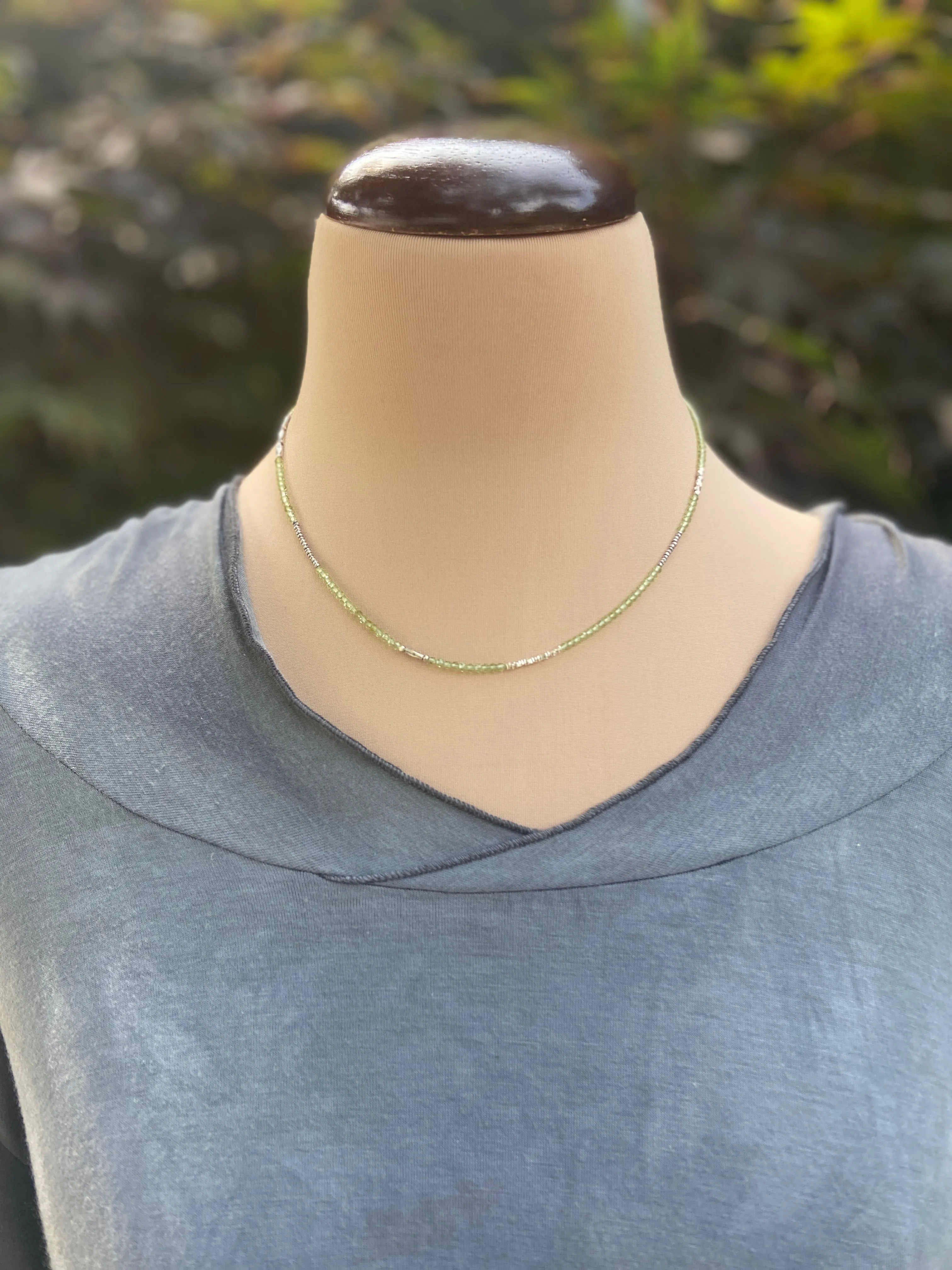 Tiny Stone Choker Necklace