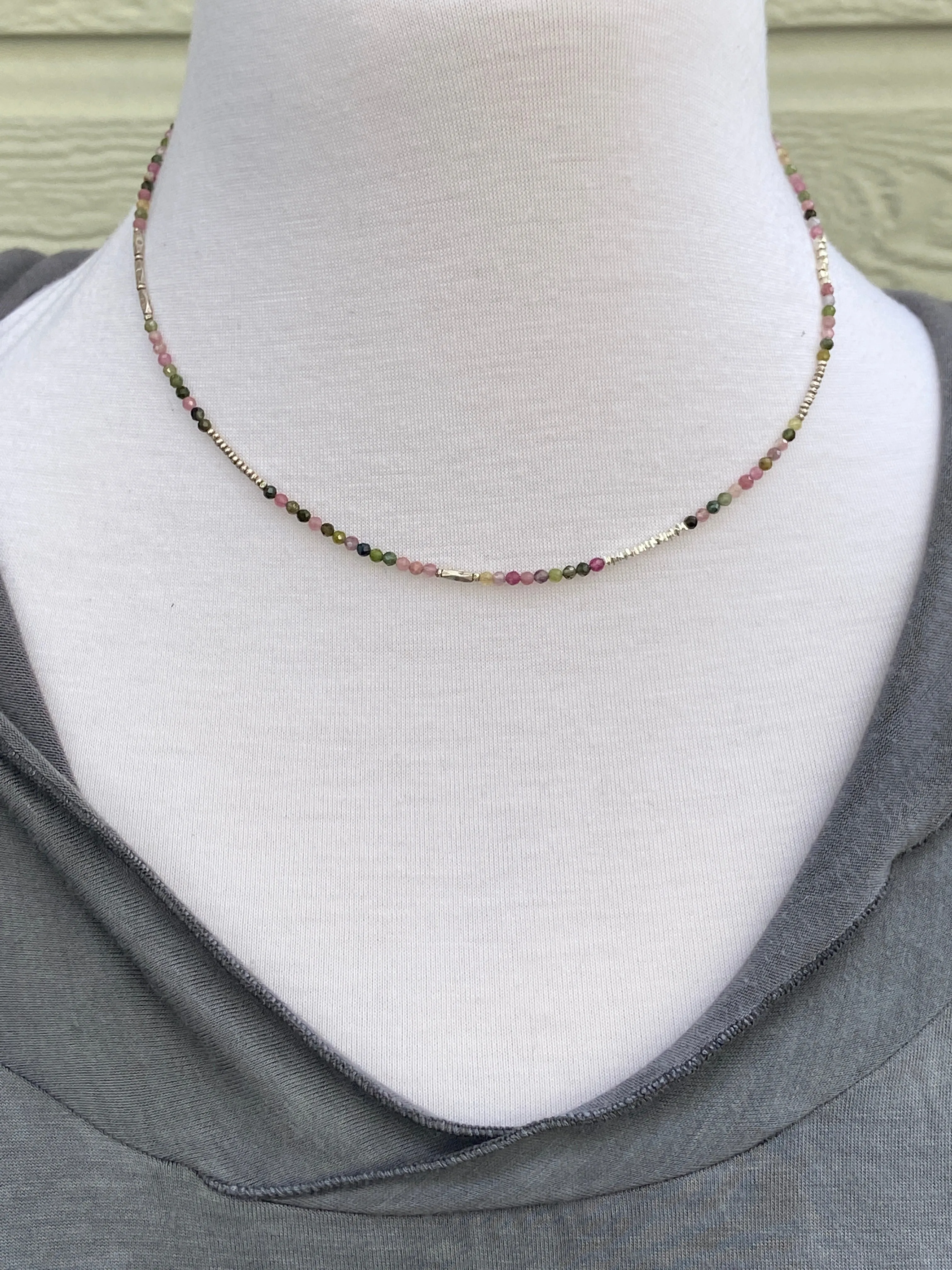 Tiny Stone Choker Necklace