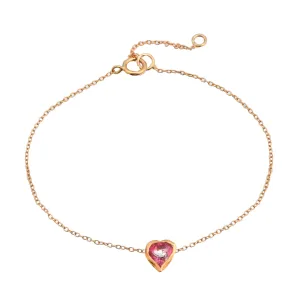 Topaz Heart Bracelet