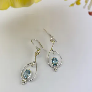 Topaz Swirl Earrings - VE611BT